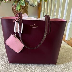 KATE SPADE LARGE TOTE NEW AUTHENTIC REVERABLE 12x12